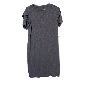 Sonoma Grey Ruffle Sleeve T-Shirt Dress
